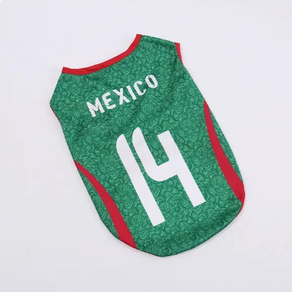 Pet Soccer Jersey Outfit - Cute Game Day Pet Shirt for Small, Medium Dogs & Cats Clothes Fashionable Clothing