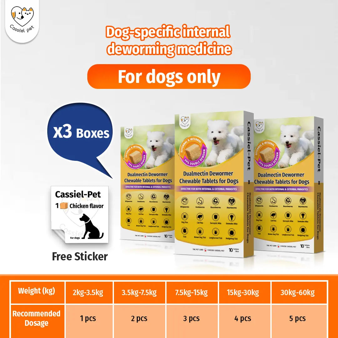 Cassiel Pet Chicken Flavor Soft Treats for Adult Dogs, Daily Pet Snacks, Easy Feeding, 10 Tablets